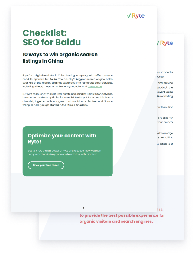 SEO Baidu Checklist Mockup 