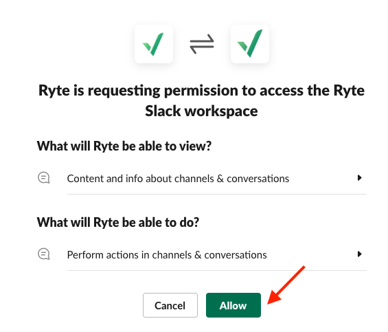 Ryte: Step 3 to set up Slack Notifications